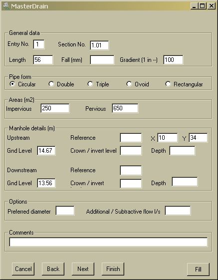 Data input / edit screen